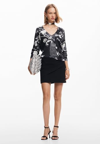 Desigual Women's Newspaper Print Sweater2