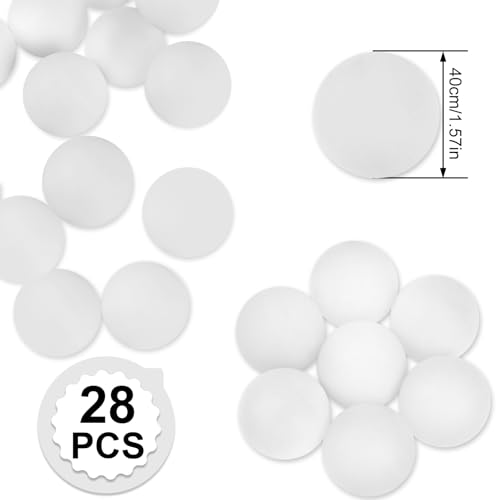 image for Guirnd 28 Pcs White Ping Pong Balls, 40mm Table Tennis Balls, Ping Pon