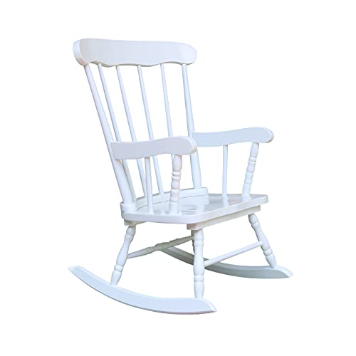 International Concepts Juvenile Rocker, Linen White #TOP21
