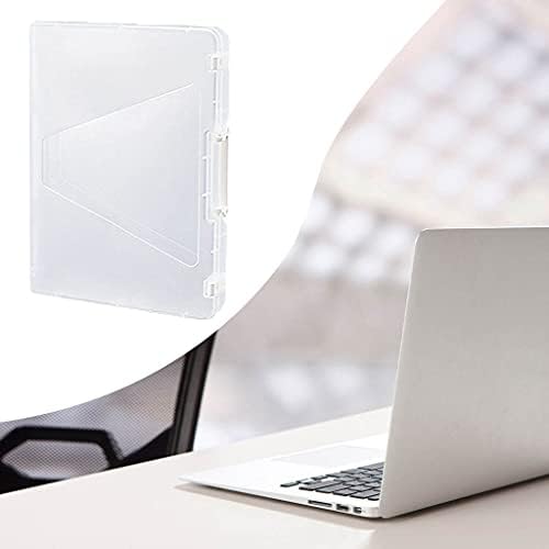 F Fityle Portable Transparent Plastic Supplies Holder Document Paper Desk Paper Organizers Case, A4 Thick Whote