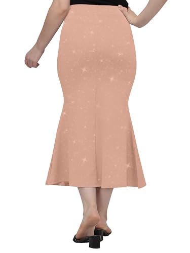 Image of Mehrang Stretchable Shimmer Saree Shapewear Petticoat for Women, Skirts for Women,Shape Wear Dress for Saree