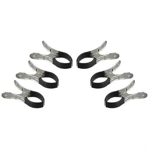 Edelstahl-Poolabdeckungs-Clips, 6 Stück oder 30 Stück – winddichte Poolabdeckungsverschlüsse für oberirdische Pools mit Schutzhülsen, kratzfest, 11,9 cm (4,7 Zoll) (6 Stück schwarz)