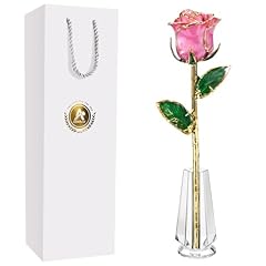 5. Pink Original Rose With Crystal Vase