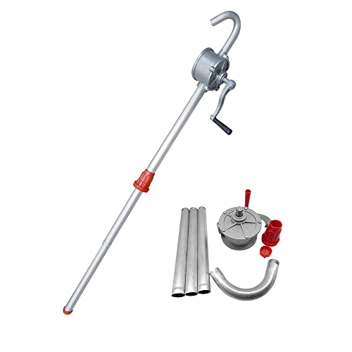 CJBIN Pompe a gasoil Manuelle, 29 L/Min Pompe à Manivelle Aspiration Pompe, Alliage daluminium Pompe Manuelle Carburant, pour Le Transfert de Liquides Essence Diesel Kérosène, Moteur, Hydraulique
