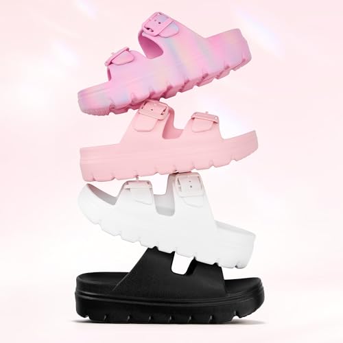Image of Stelle Girls Double Buckle Slide Sandals Boy Slippers