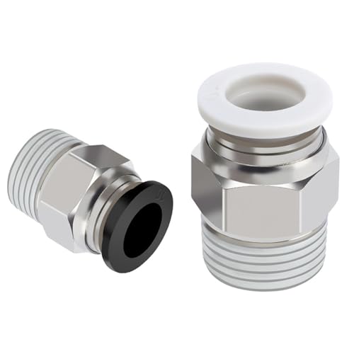 Conector rápido de cobre neumático PC8-01 recto rosca M5 para tráquea 6mm 2