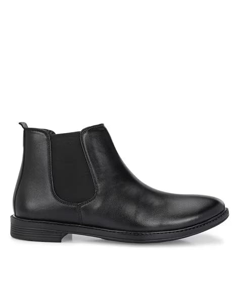 Image of Men's Classic Chelsea Boots, Leather, Slip-On Style