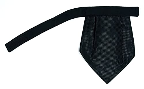 Image of formal cravat set for men with pocket square Men's Cravat Necktie, Self Design Microfiber Dark Multi color Free Size