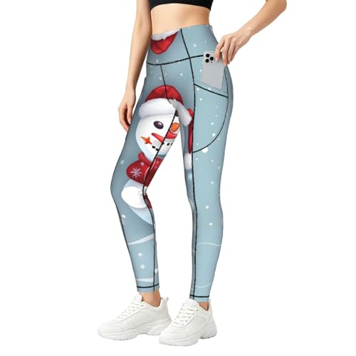 Pantalones de yoga Merry Christmas ideales para correr y entrenar en Navidad