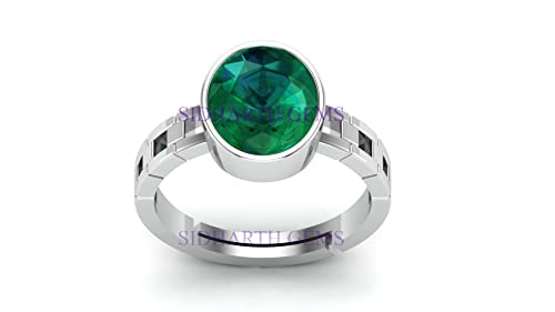 Bague émeraude zambienne Mtrolls en argent véritable d'exception