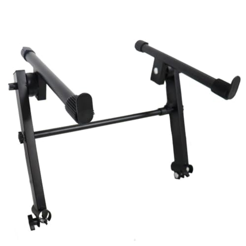 Image of HEAVENGLOW Adjustable X Shaped Keyboard Stand Foldable Double Tier Keyboard Stand Heavy Duty for Stage, Studio | Music Stands | Equipment