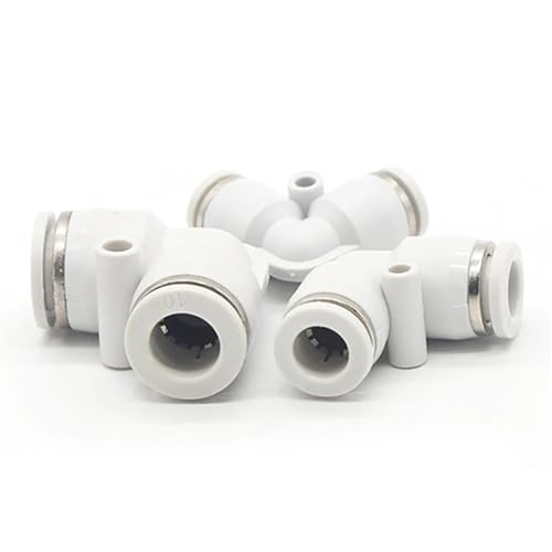 Tuyau pneumatique PV-6 en polyuréthane blanc en forme de L