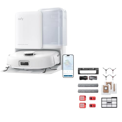 eufy Robot Vacuum E25 White & Accessory Replacement Parts Kit (Bundle)