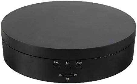Injoyo Rotating Display Stand, 360 Degree Electric Rotating Product Display Turntable Speed Adjustable for Shop Display - Black