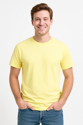 Image of Men's T-Shirts Ringspun Cotton Crew Neck Tee Shirts|Casual Wear T Shirt | Pre Shrunk with Panel Wash