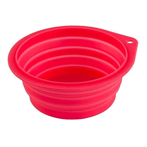 Kerbl Pet Silicona Viajes Cuenco, 500 ml, Color Rojo
