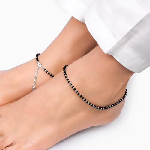 Image of GIVA 925 Silver Swaying Shadows Anklet | Gifts for Women and Girls | With Certificate of Authenticity and 925 Stamp|6 Months Warranty*