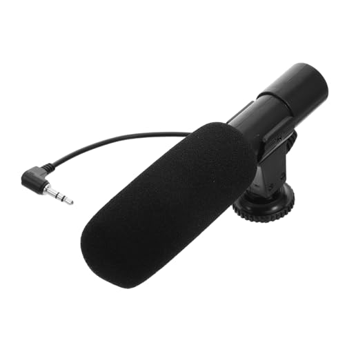 TOYZFRIENDY Microfono per Fotocamera DSLR Cardioide Professionale con Staffa e Attacco Compatibile con Registratori e Videocamere Pickup Audio Dual-head Ampio Raggio per Interviste e Live