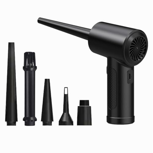 Svart plast luftrenare 68 W kompressionsfläkt 5 1 000 varv/min svart kraftfull sugning bärbart datortangentbord multifunktion