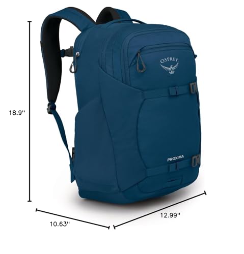 undefined Osprey Proxima Laptop Backpack – Organized Everyday Pack with Dedicated Tech Storage, Water Bottle Pockets, and Comfortable Carry – Perfect for School, Commuting, and Travel, Night Shift Blue の商品画像 12