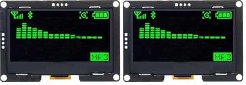 Image of HiLetgo 2.42 inch SSD1309 128x64 OLED Display Module 2.42 Inch OLED LCD Display Module IIC I2C 4 Pin or SPI 7 Pin Optional (Pack of 2)