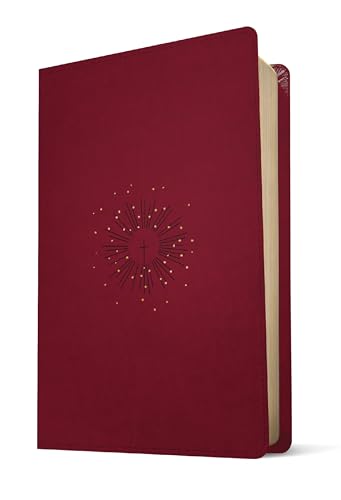 NLT Large Print Thinline Reference Bible, Filament-Enabled Edition (LeatherLike, Aurora Cranberry, Red Letter)