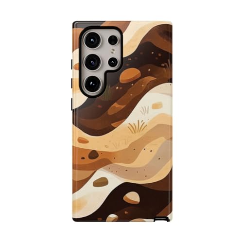 Coque Samsung S24 Ultra marron motif terreux pour le quotidien
