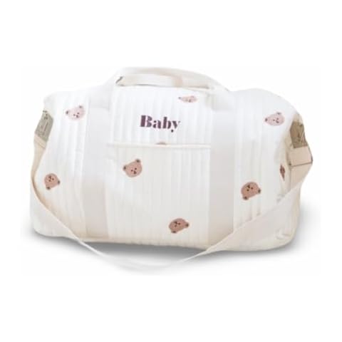 Maternity Labour Hospital Bag with Teddy Bear Print Cover