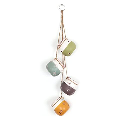 Belari 4 Pot Dangling Planter Set - Hanging Pots for Plants - Hanging Pot - Hanging Baskets for Plants - Basket Planter - Ceramic Hanging Planters - Hanging Flower Pot Cover