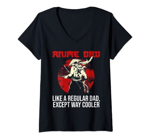 Mujer Anime papá como un padre normal excepto Way Cooler Noodles Anime Camiseta Cuello V