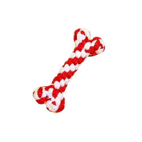 犬 ロープ おもちゃ 綿ロープ コットン 犬用おもちゃ 中型犬 大型犬 レッド 噛むおもちゃ 頑丈 ペット用 ストレス発散 運動不足解消 歯磨き 清潔 耐久性 骨