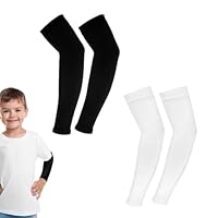 2 Paar Armsleeve Gaming,Arm Sleeve,Armschoner Kinder,Armschutz,Sport Armstulpen Kinder,Atmungsaktiv Sommer,Armlinge,Anti-UV Kompressions Armstulpe,für Jungen Mädchen Volleyball Basketball Armschoner