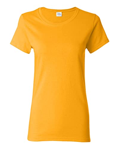 Gildan T-shirt coton lourd femme, paquet de 2, or/blanc XL