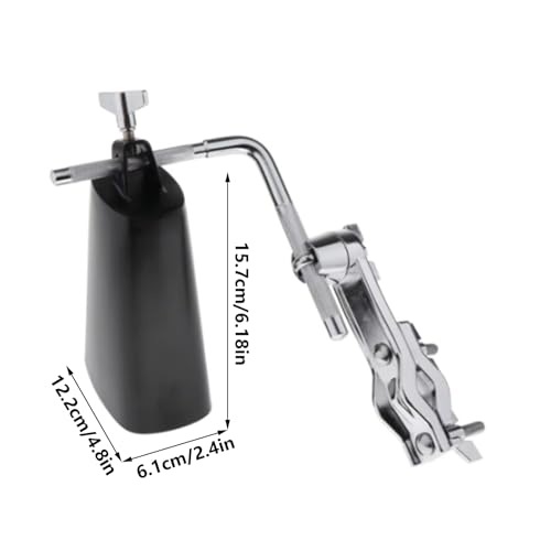 Soporte metálico para cencerro con clip L-Rod para batería, soporte con montaje para cencerro, accesorio para percusión miniatura 6