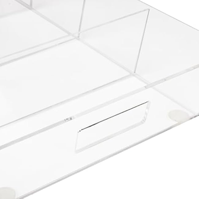 Mind Reader Snack Tray, Countertop Organizer, Snack Tray, Pantry, Breakroom, Kitchen, 19.25 L x 11.3 W x 3.3 H, Clear