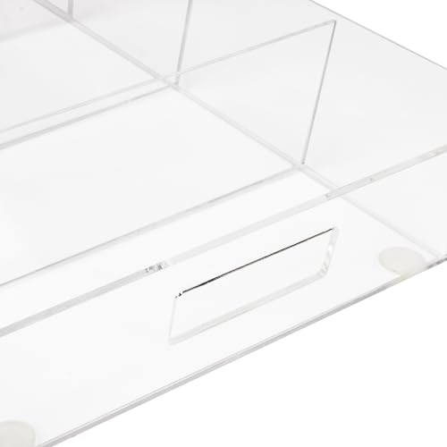 Mind Reader Snack Tray, Countertop Organizer, Snack Tray, Pantry, Breakroom, Kitchen, 19.25" L x 11.3" W x 3.3" H, Clear