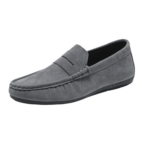 Mens Leather Slip On Loafers Comfortable Casual Shoes for Men Lightweight Breathable Business Wedding Travel Walking Driving Shoes