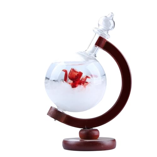 STGBCST Previsioni meteorologiche tempesta Bottiglia Creativa Sfera di Cristallo Desktop Previsioni Meteo Bottiglia Decorazione Globo Sfera Adatto per Casa e Ufficio (Stile 2)