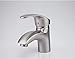 Antique Deck Mounted Single Handle Basin Faucet Brushed Nickel Hot And Cold Water Mixer Bathroom Taps