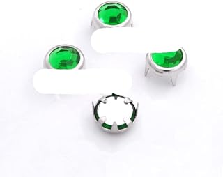 Garras de diamantes de imitación de 8mm, remaches de tuerca de cristal, punta de clavo, Jeans, artesanía de cuero, sombrero, bolsa, zapatos, ropa, accesorios de bricolaje, redondo, 100 Uds, Color 9