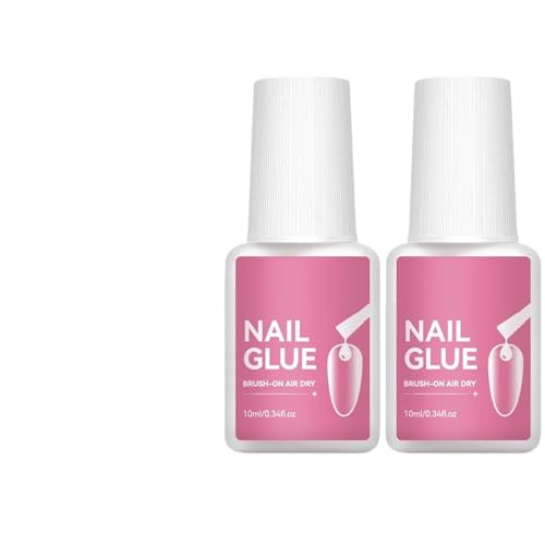 Huayeex Pegamento para Uñas Postizas de Prensa | Adhesivo Portátil para Uñas Artificiales | 2 Piezas Productos De Manicura De Secado Rápido Para Salón En Casa Estilistas Amantes De La Belleza
