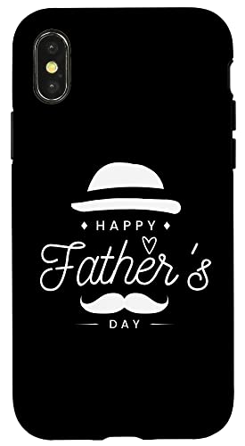 Carcasa para iPhone X/XS Feliz primer Día del Padre 2024 para hombre, papá, abuelo, amor, divertido