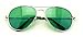 Vision World Eyewear - Colorful Silver Metal Aviator With Color Lens Sunglasses (Green lens)