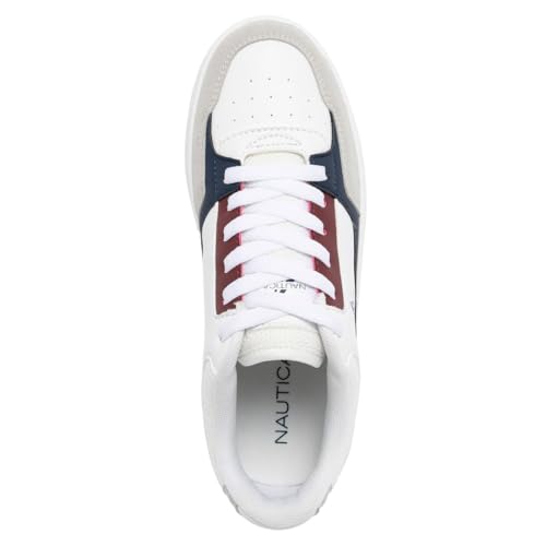 Image of Nautica Women's Court Sneaker - Casual Fashion Lace-Up Low Top Walking Shoes with Comfort Cushion Footbed, Lightweight Everyday Tennis Sneakers