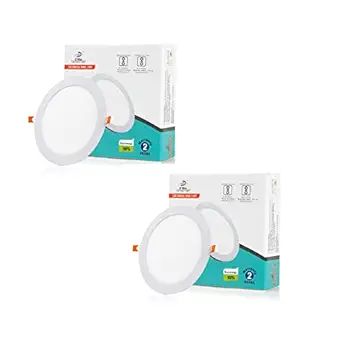 DMAK Multi Traders LED Round False Ceiling Panel Light for POP Color-White (15 Watt, Pack of 2)