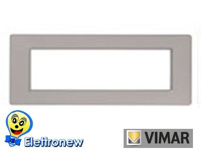Plaque 7 Module VIMAR design plat ultra résistant et habillage Nickel mat moderne