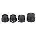 XMMT Black Front+Rear Axle Nut Cover Caps for Harley Sportster XL 883 1200 Models