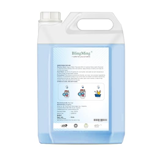 Image of BlingMing Laundry Liquid Detergent, for Front Load and Top Load Washing Machine, Biodegradable, Non-Toxic, Eco-Friendly Liquid, Contain Natural Ingredients, Long Lasting.