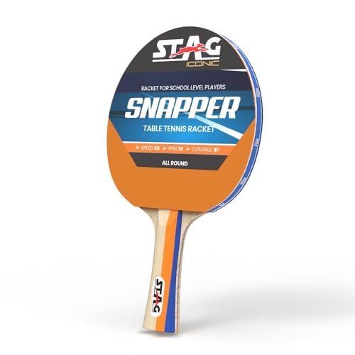 Stag Iconic Spring Collection Snapper Series Table Tennis (T.T) Racquet| Unleash Game with Vibrant, Playful Ping-Pop Colors| Beginner Training T.T Racket (B0D9YCXXZG) Amazon Price History, Amazon Price Tracker