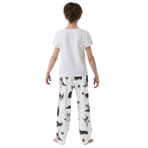 Boys' Pants Boston Terrier Dog Sport Long Bottoms Jogger Pants Elastic Waist Trousers with Pockets S-XL3
